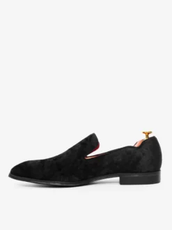 Chaussures Mocassins Homme Slip-On Bout Carré Tissu Pailleté