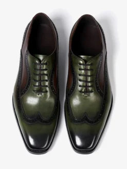 Chaussures Oxford à bout pointu pour hommes style britannique en cuir véritable