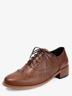Chaussures Oxford pour femmes bout rond lacets décontractées