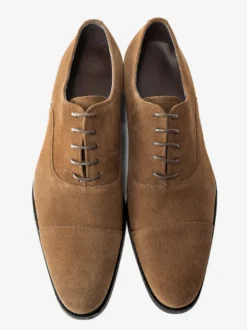 Chaussures Oxford pour hommes en cuir de vachette bout rond lacets chaussures habillées formelles