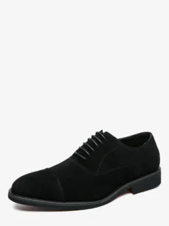 Chaussures Oxford pour hommes bout rond lacets décontractées