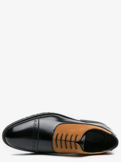 Chaussures Oxford pour hommes bout rond lacets chaussures décontractées
