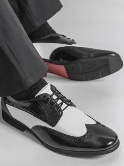 Chaussures Oxford pour hommes bout rond lacets décontractées
