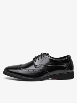 Chaussures Oxford pour hommes bout rond lacets décontractées