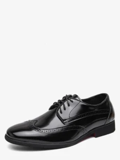 Chaussures Oxford pour hommes bout rond lacets décontractées