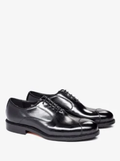 Chaussures Oxford pour hommes bout pointu style business décontracté en cuir véritable à lacets et bout droit