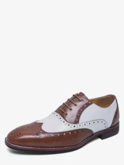 Chaussures Oxford pour hommes bout rond lacets décontractées