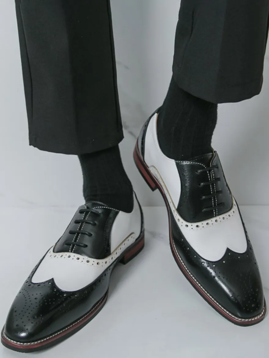 Chaussures Oxford pour hommes bout rond lacets décontractées