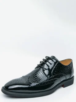 Chaussures Oxford pour hommes bout rond lacets décontractées