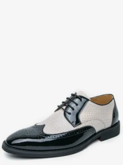 Chaussures Oxford pour hommes bout rond lacets décontractées