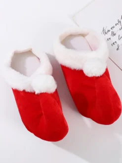 Chaussures Rouges De Noël Hommes Chapeau De Noël