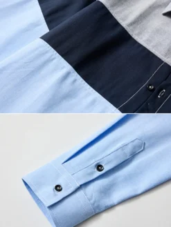 Chemise décontractée homme col rabattu asymétrique chic chemises blanches hommes