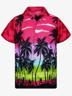 Chemise Décontractée Pour Homme Chic Imprimé Jaune Vacances