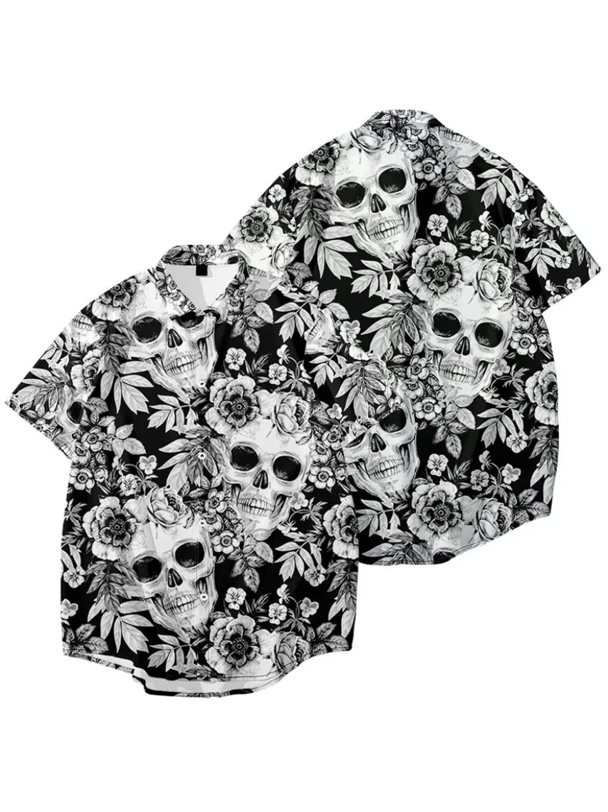 Chemise décontractée pour hommes col rabattu chemises pour hommes nues imprimées à revers décontractés