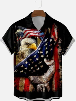 Chemise décontractée pour hommes col rabattu chemises pour hommes nues imprimées à revers décontractés