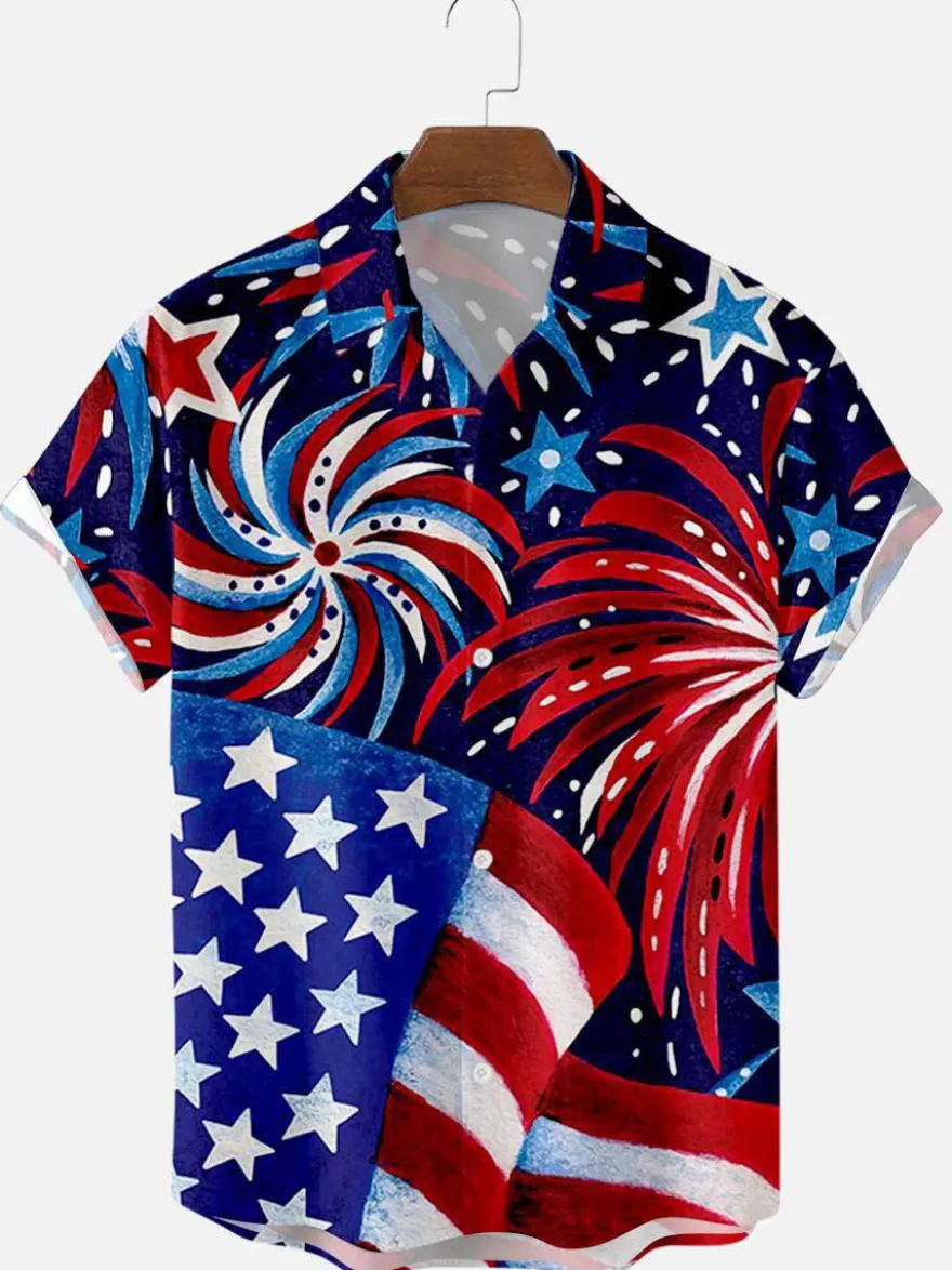 Chemise décontractée pour hommes col rabattu chemises pour hommes nues imprimées à revers décontractés