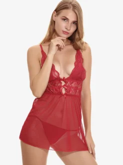 Chemise de nuit en tulle bleu roi pour femme nœuds imprimé floral dos nu lingerie pyjama vêtements de nuit