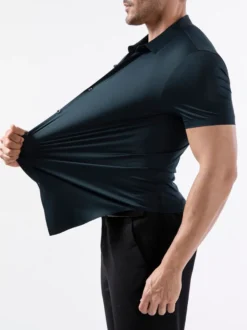 Chemise élastique anti-rides pour homme chemise à manches courtes pour homme