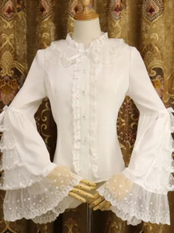 Chemise Lolita Rococo En Mousseline Avec Lolita Déguisements Halloween