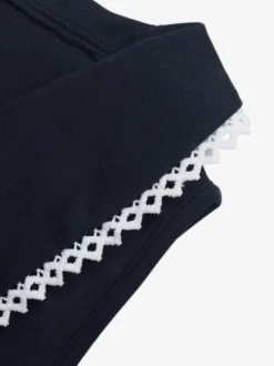 Chemise pour femme bleu foncé à blocs de couleur col rabattu lacé débardeur sexy