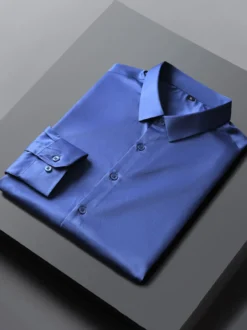 Chemises Habillées Chemises Homme Chemise Habillée Homme Classique Manches Longues Mariage Blanc Blanc