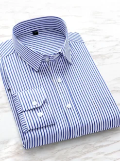 Chemises Habillées Chemises Homme Chemise Habillée Pour Homme Classique Manches Longues Mariage Blanc Violet