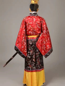 Chinois Costume Or En Rayonne De Toussaint En Brocart Robe Ensemble Déguisements Halloween