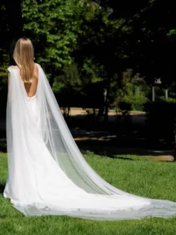 Châles blancs en tulle pour mariage