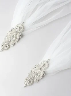 Châles blancs en tulle pour mariage