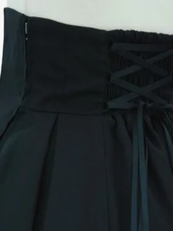 Classic Lolita SK Grommet Lace Up Black Cotton Lolita Jupes Déguisements Halloween
