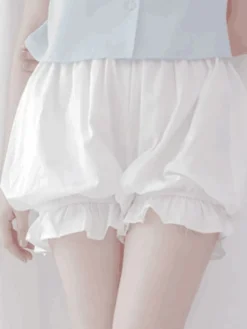 Classique Lolita Bottoms Coton Ruffle Plissé Lolita Bloomer Déguisements Halloween
