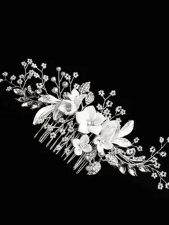 Coiffe de mariage peigne fleur métal accessoires de cheveux de mariée