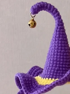 Coiffe d'Halloween crochetée à la main chapeau de sorcière pinces à cheveux cadeaux de fête amigurumi pour filles