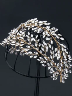 Coiffes Coiffures De Mariage Strass Accessoires De Cheveux En Métal Pour La Mariée