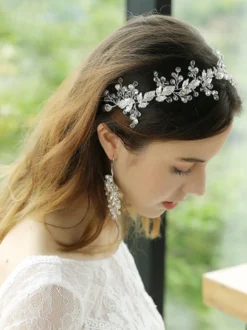 Coiffure de mariage Accessoires de cheveux de feuille de métal