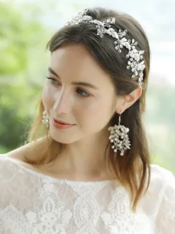 Coiffure de mariage Accessoires de cheveux de feuille de métal