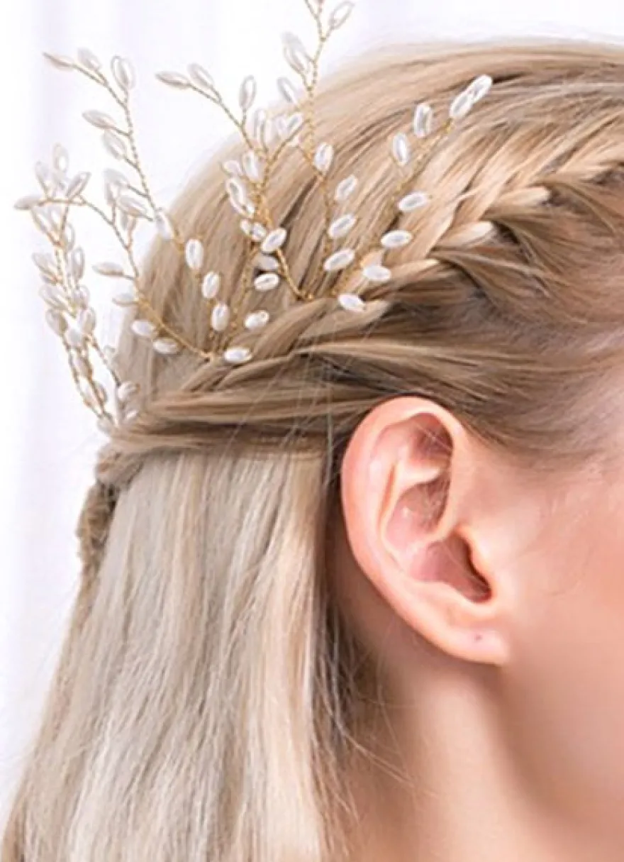 Coiffure de mariée accessoire de cheveux