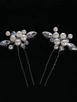 Coiffures de mariage Coiffures de mariage Métal perle Accessoires de cheveux de mariée