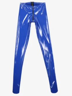 Collants pour femmes adultes en latex bleu ammoniac