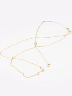Collier Or Dos en Strass Alliage Femmes 2026 Body Chaîne de Plage