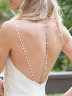 Colliers de mariage Collier de mariage en argent avec strass