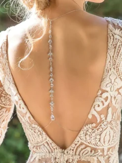 Colliers de mariage Collier de mariage en argent avec strass