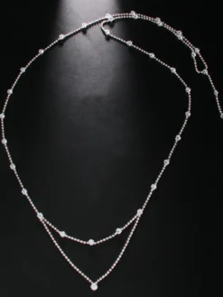 Colliers de mariage Collier de mariage en argent avec strass