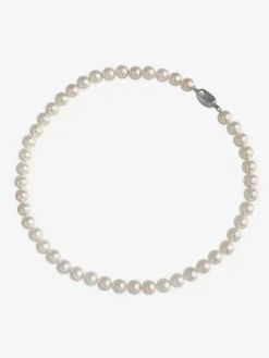 Colliers de mariage Ivoire Chaîne à billes rondes brillantes ivoire 16 pouces sous le collier de mariage