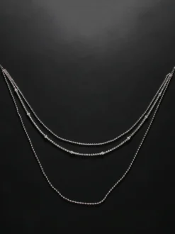Colliers de mariage Or Argent Rond Brillant Multi-Chaîne Chaîne Strass 16 pouces Sous Collier de mariage