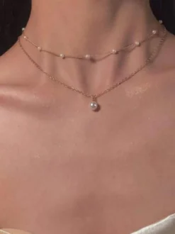 Colliers de mariage Or Collier de mariage en or