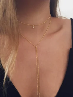 Collier simple pendentif boule collier minimaliste