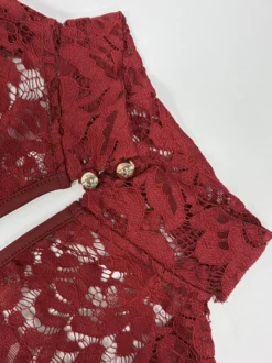 Combinaison de club décontractée en polyester manches longues col licou dentelle vêtements de club