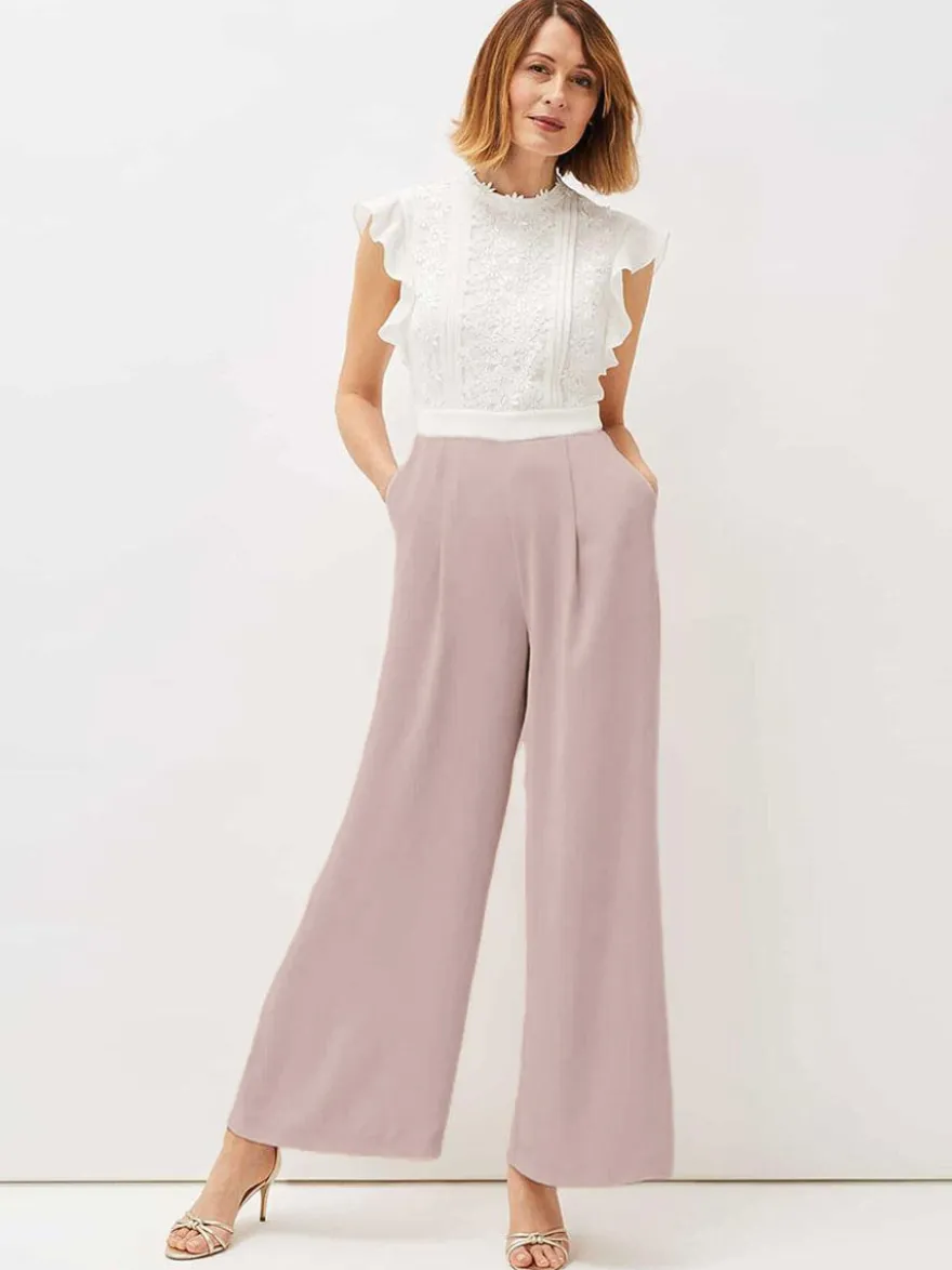 Combinaison de mariage tenue de mère de mariée col rond sans manche zip sur dos