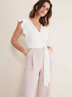 Combinaison de mariage tenue de mère de mariée combinaison sans manche col v